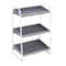 Hello Honey® 15.5" Heavily Distressed 3-Tier Metal Tray with White Frame & Rim